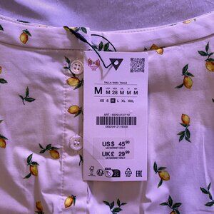 Lemon print mini skirt Zara